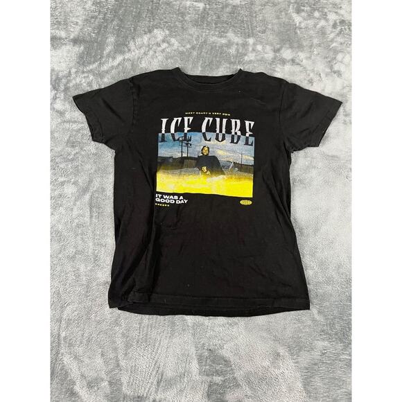 Ice Cube It Was A Good Day Graphic Tee Black Hip Hop Rap T-Shirt M Excellent - Picture 1 of 9